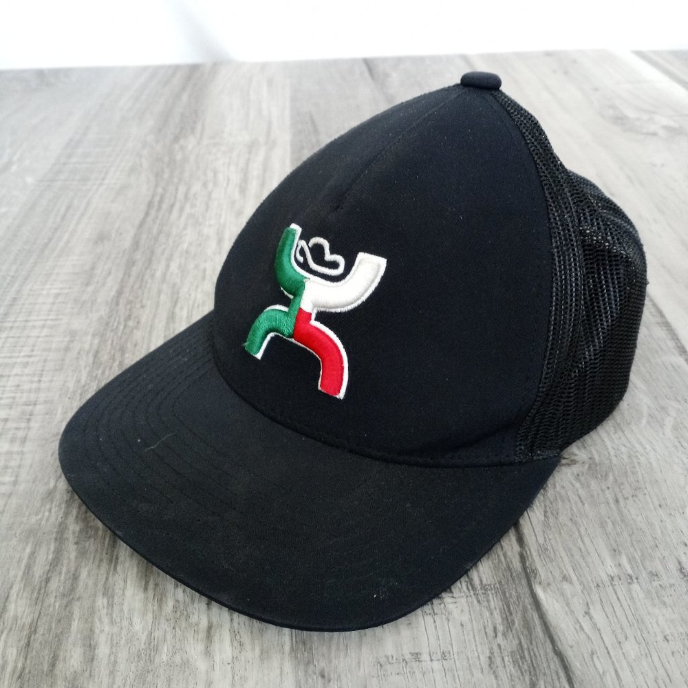 Hooey Snap Back Mesh Trucker Hat Cap Black